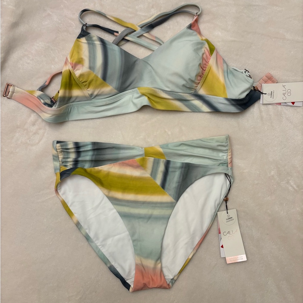 Colorful Striped Bikini Set